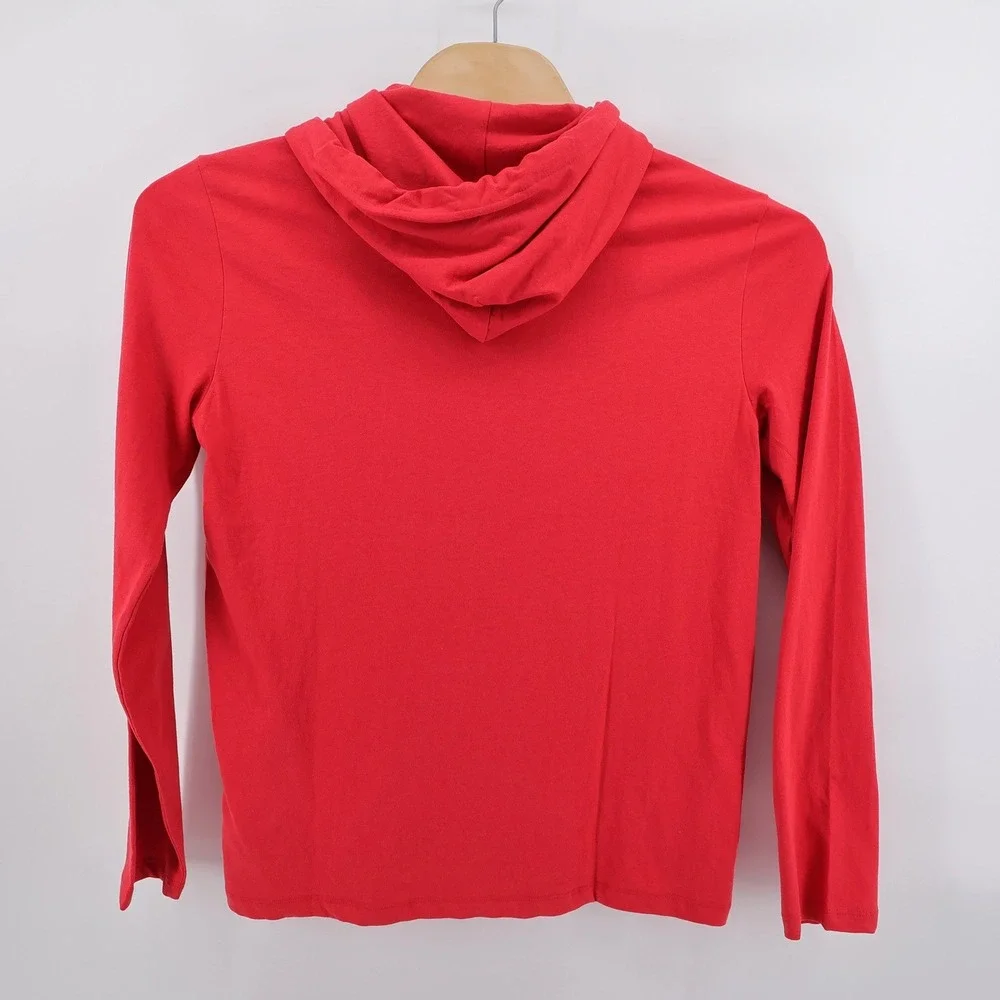 NEW Polo Ralph Lauren Classic Jersey Lightweight Hoodie Red Long Sleeve Mens M